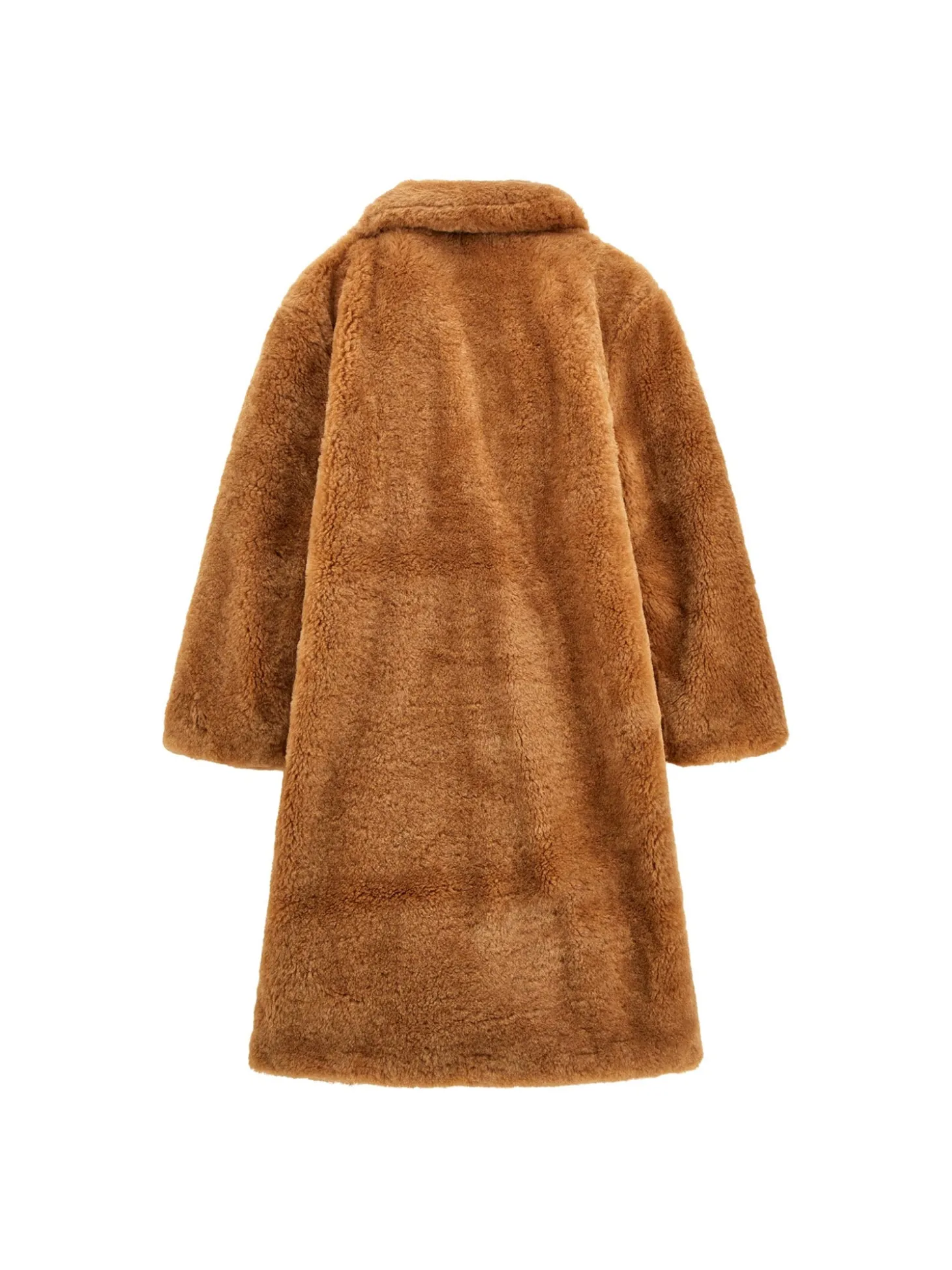 Cappotto sherpa color cammello