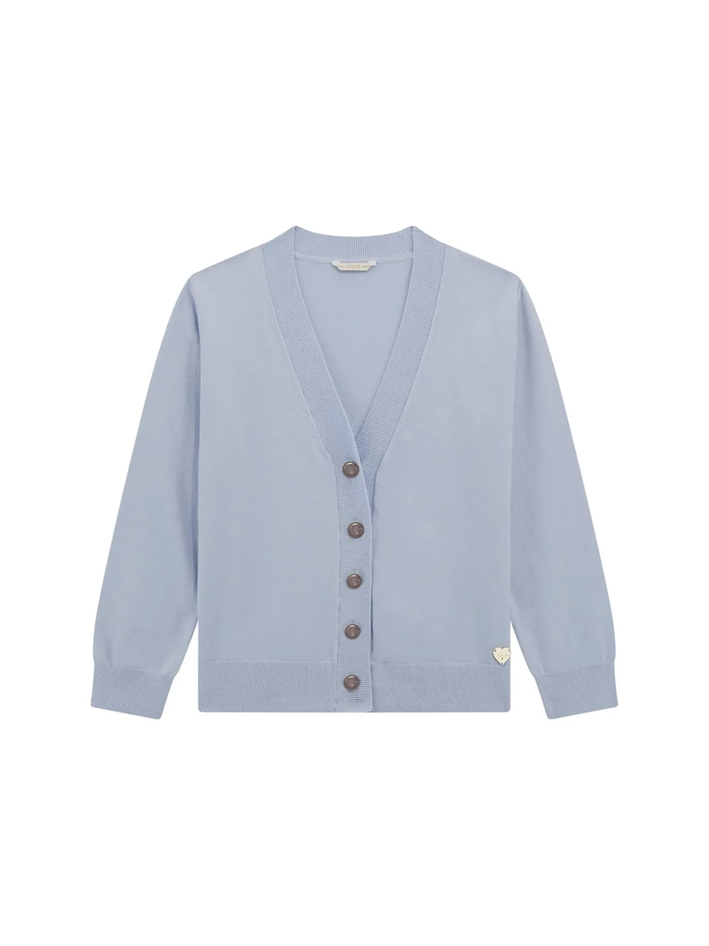 Cardigan con bottoni celeste