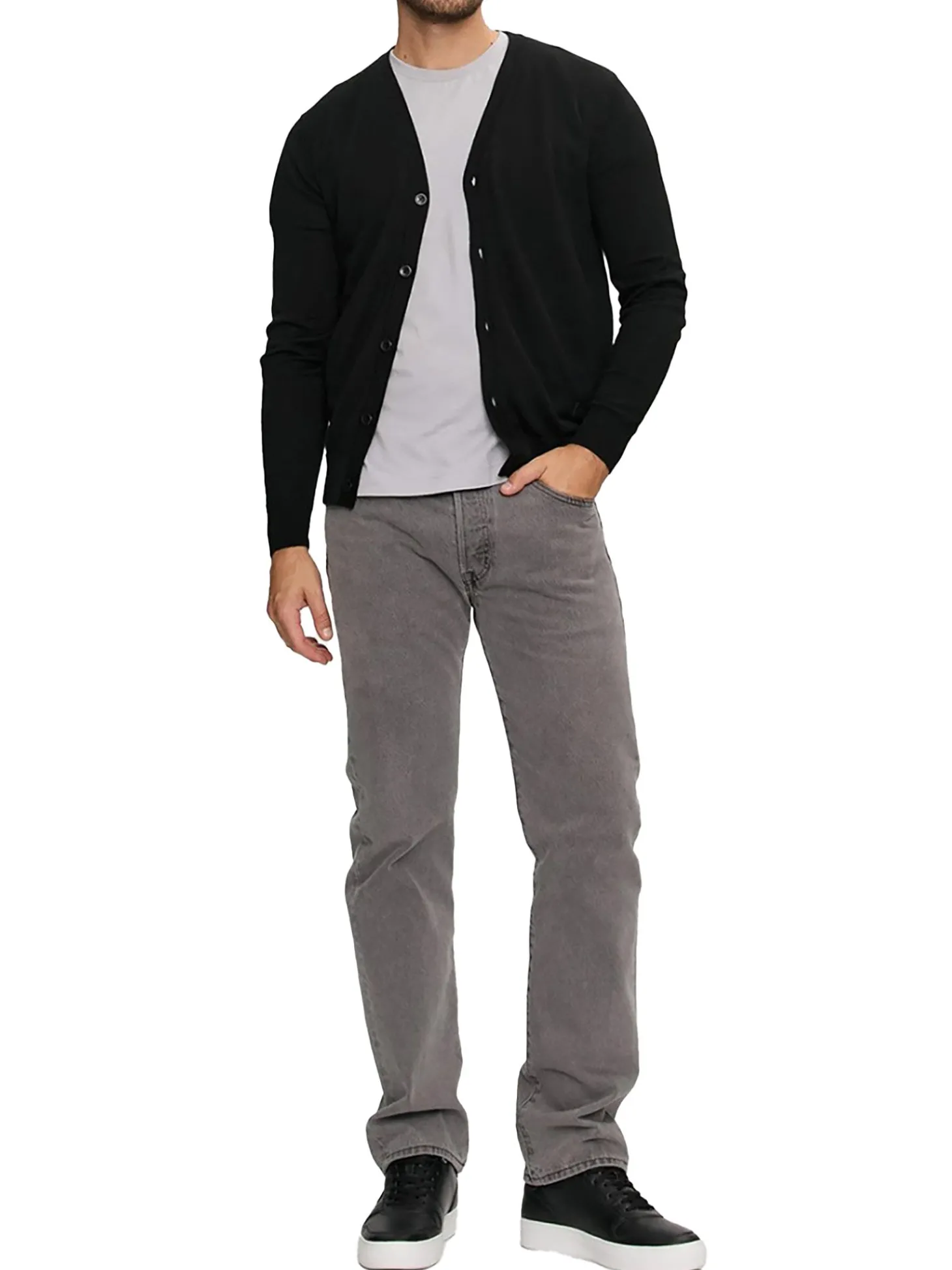 Cardigan con bottoni Chermi nero