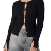 Cardigan con bottoni gioiello Eden nero