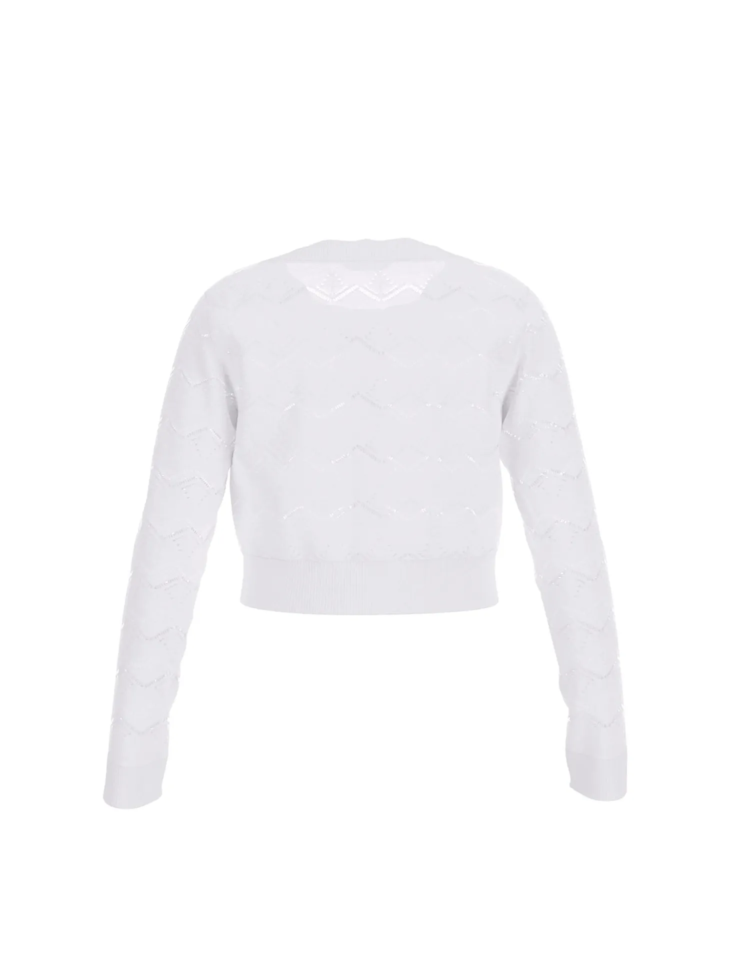 Cardigan con bottoni gioiello cerimonia bianco