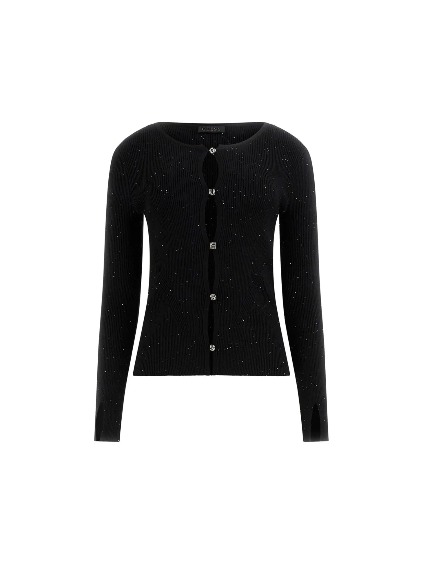 Cardigan con bottoni gioiello Eden nero