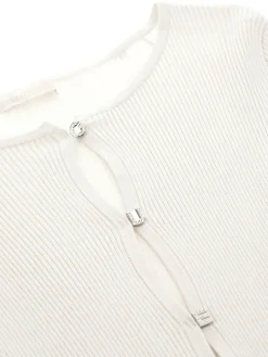 Cardigan con bottoni gioiello Eden beige