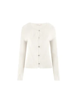 Cardigan con bottoni gioiello Eden beige
