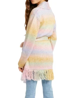 Cardigan con cintura multicolor