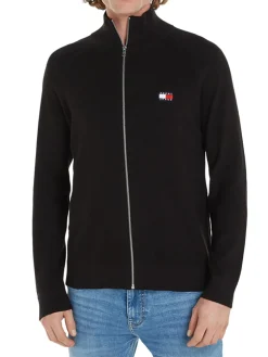 Cardigan con zip nero