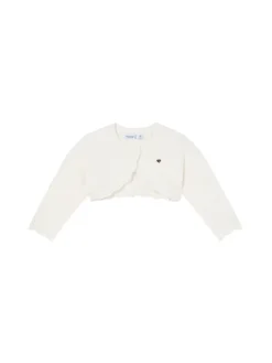 Cardigan corto tricot panna