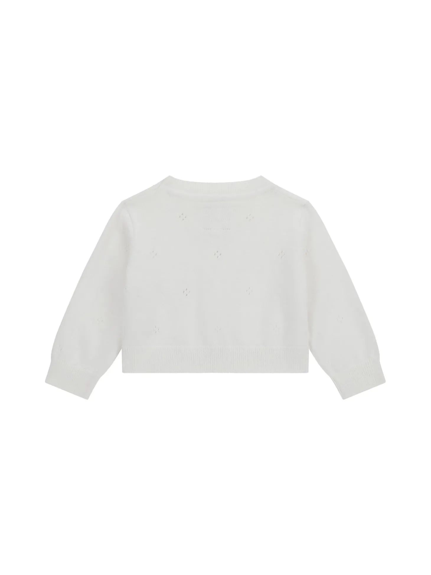 Cardigan neonata con bottoni cerimonia bianco