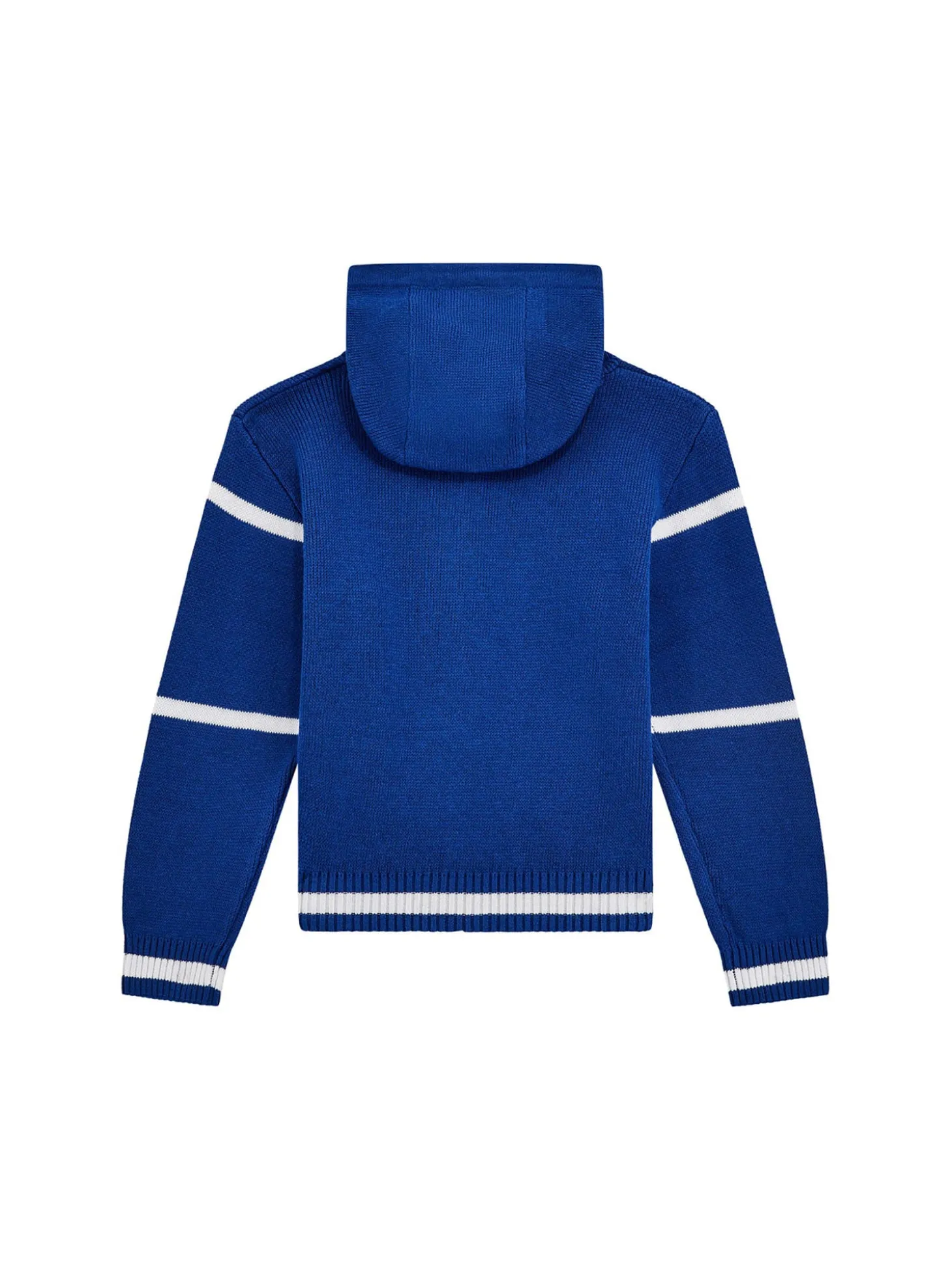 Cardigan neonato con zip e cappuccio blu