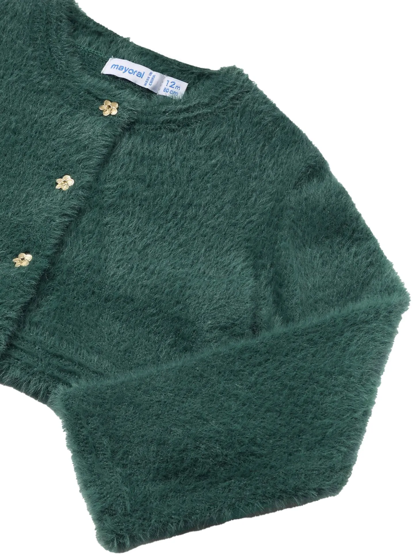 Cardigan peluche verde
