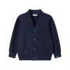 Cardigan tricot blu navy