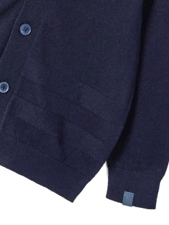 Cardigan tricot blu navy