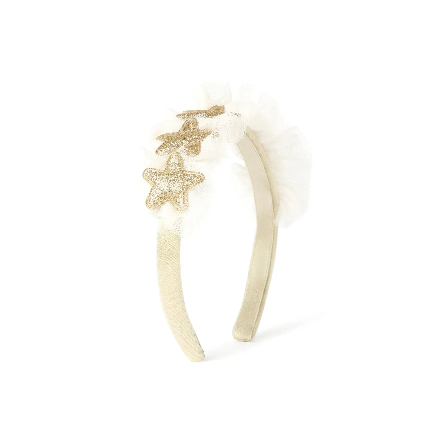 Cerchietto per capelli stelline champagne