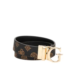 Cinta reversibile Eveline logo moka