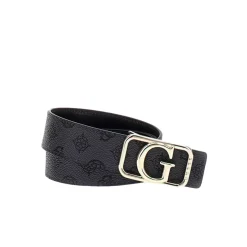 Cinta reversibile kuba coal logo grigio/nero
