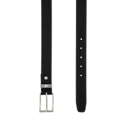 Cintura classica in vera pelle nero