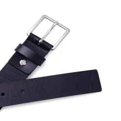 Cintura logo allover blu