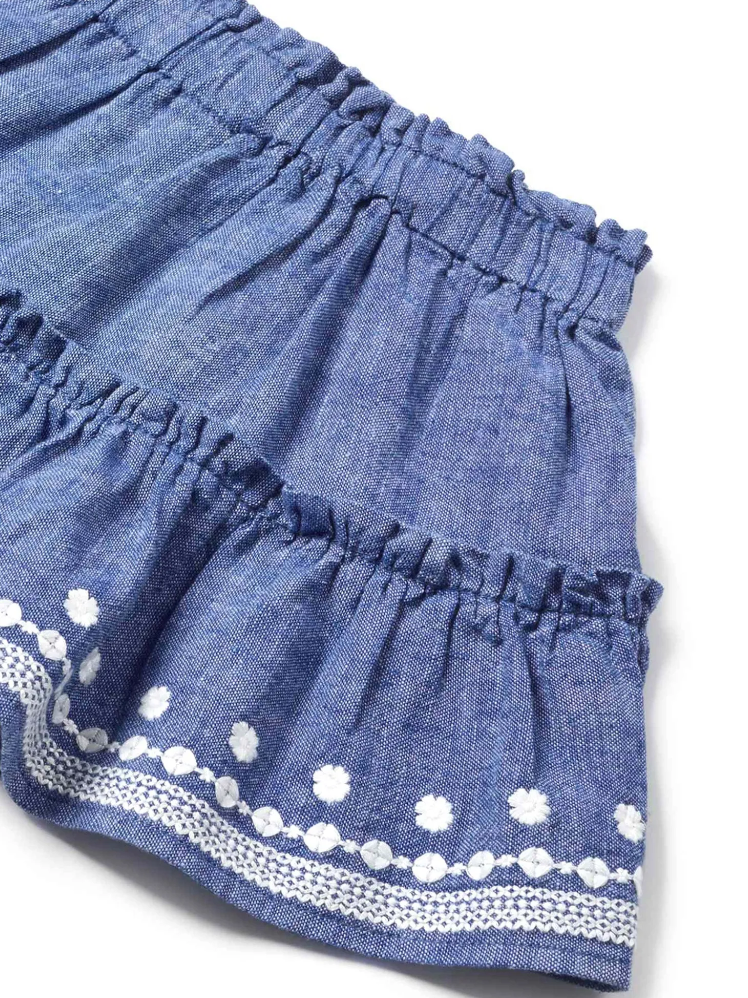 Completo 2 pezzi bambina gonna e t-shirt bianco/blu