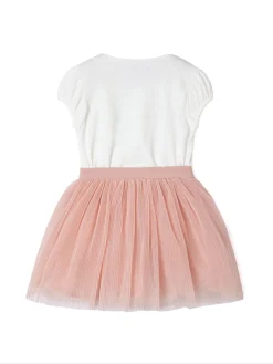 Completo 2 pezzi bambina t-shirt e gonna nude