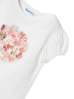 Completo 2 pezzi bambina t-shirt e gonna nude