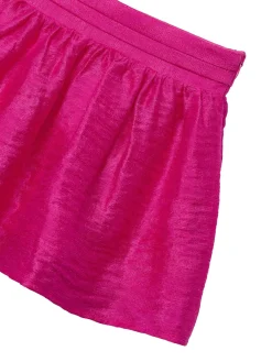 Completo 2 pezzi bambina t-shirt e gonna fucsia