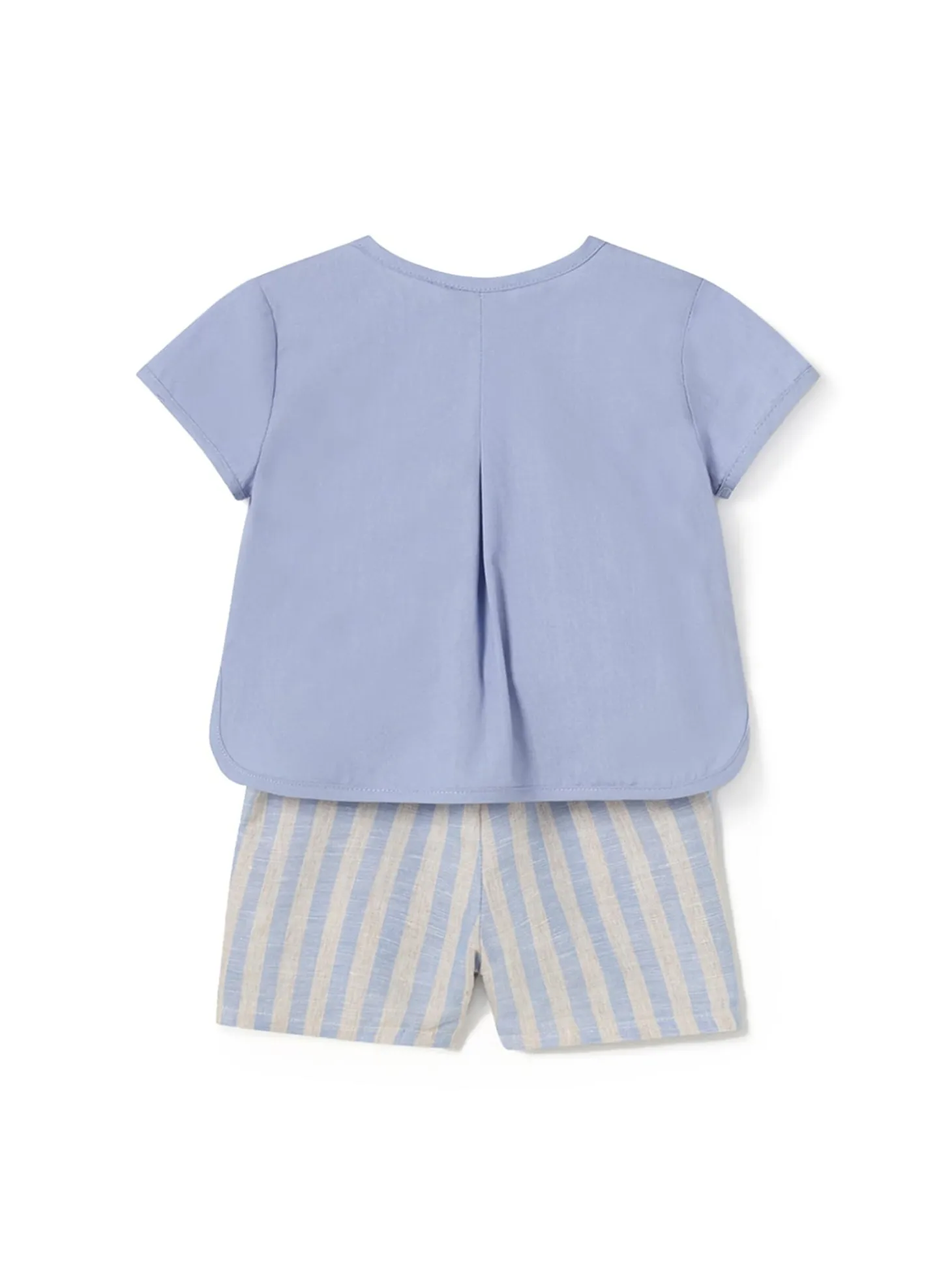 Completo 2 pezzi camicia e shorts neonato