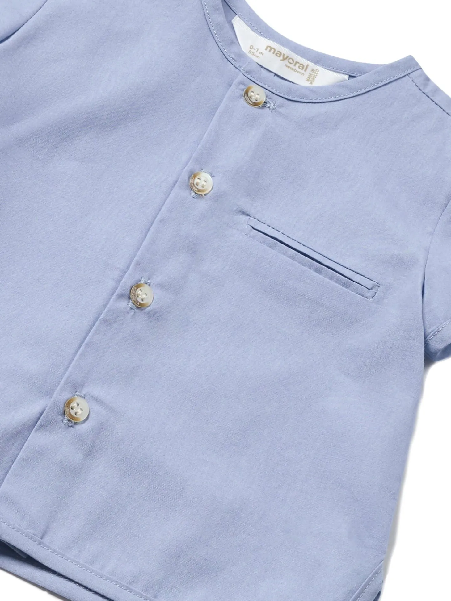 Completo 2 pezzi camicia e shorts neonato