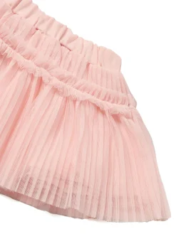 Completo 2 pezzi neonata gonna e t-shirt bianco/rosa