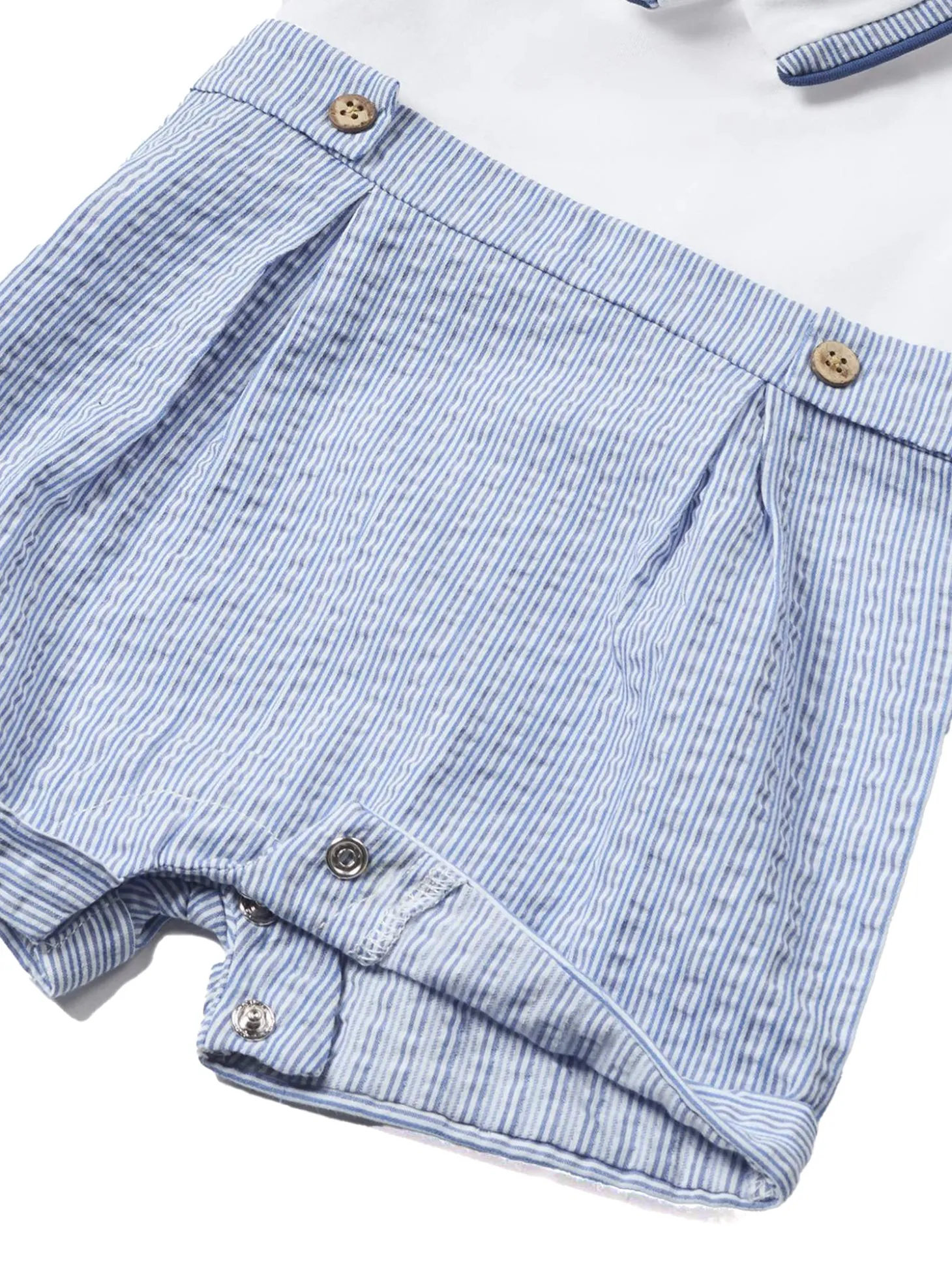 Completo 2 pezzi neonato pagliaccetto e cappello azzurro