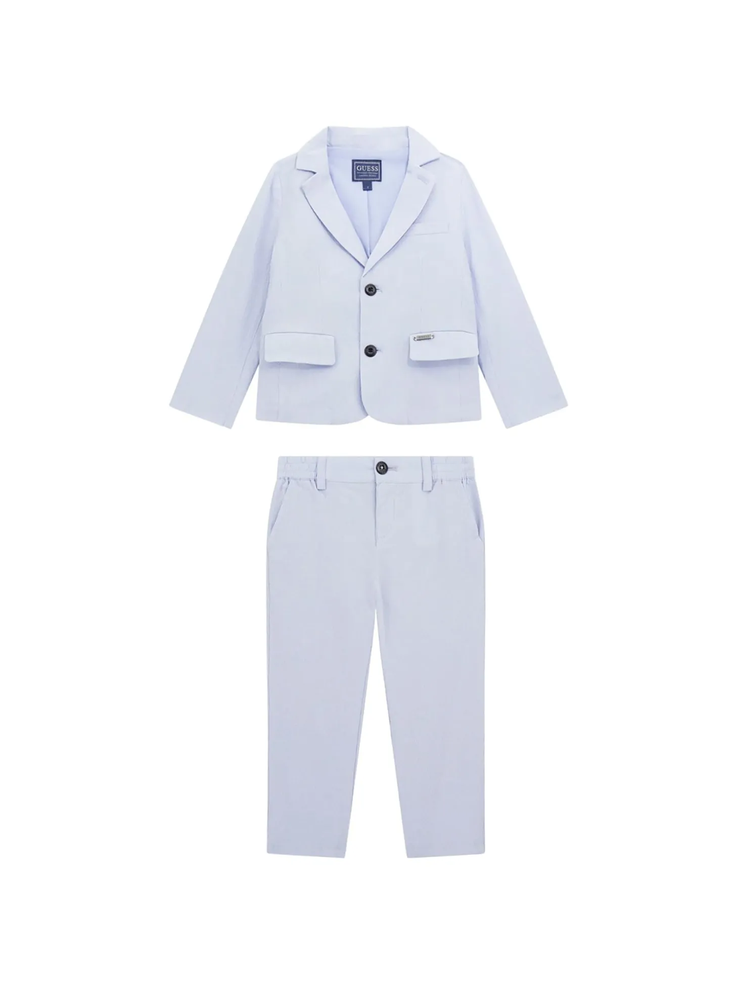 Completo 2 pz neonato abito cerimonia giacca e pantalone celeste