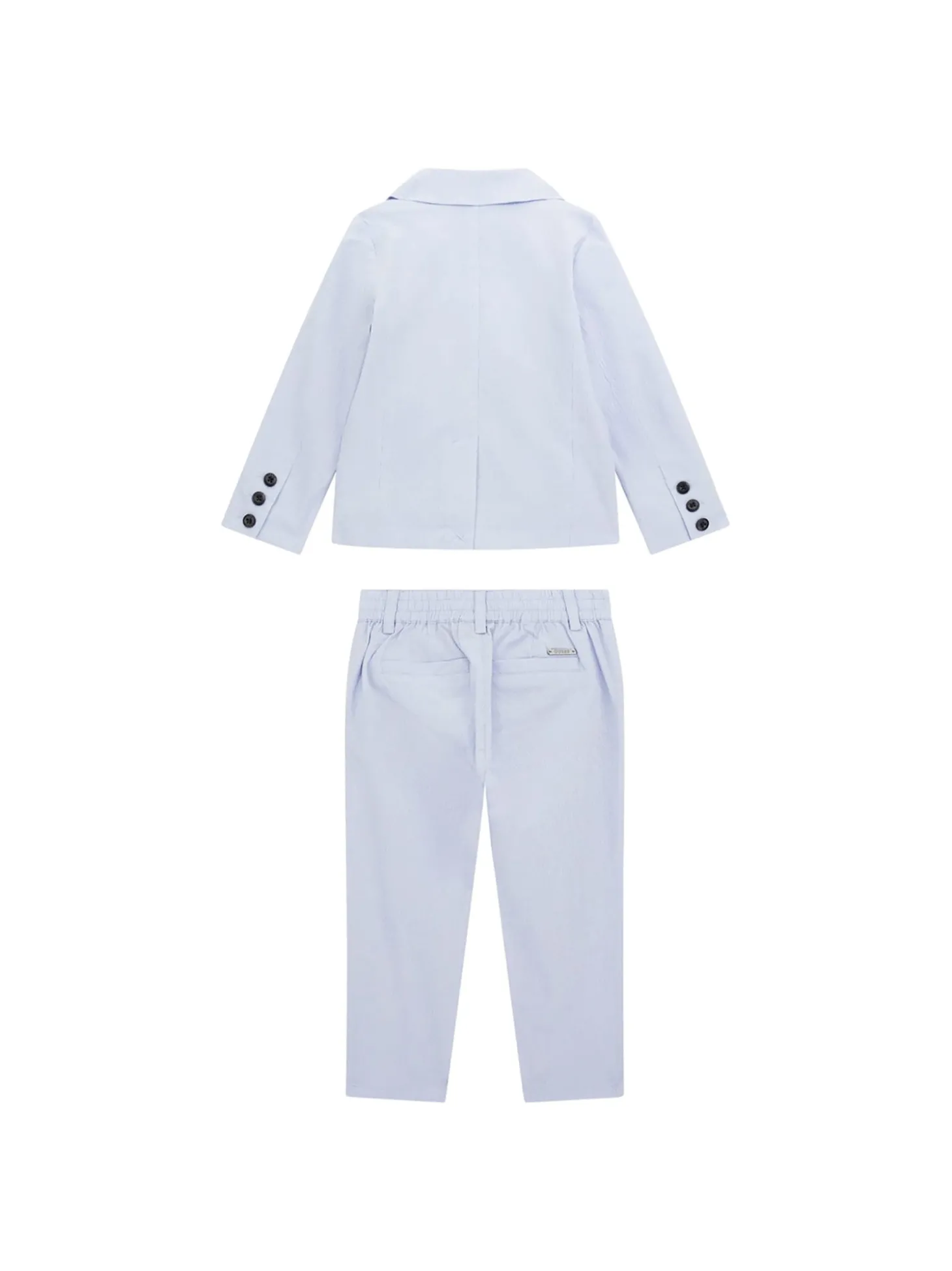 Completo 2 pz neonato abito cerimonia giacca e pantalone celeste