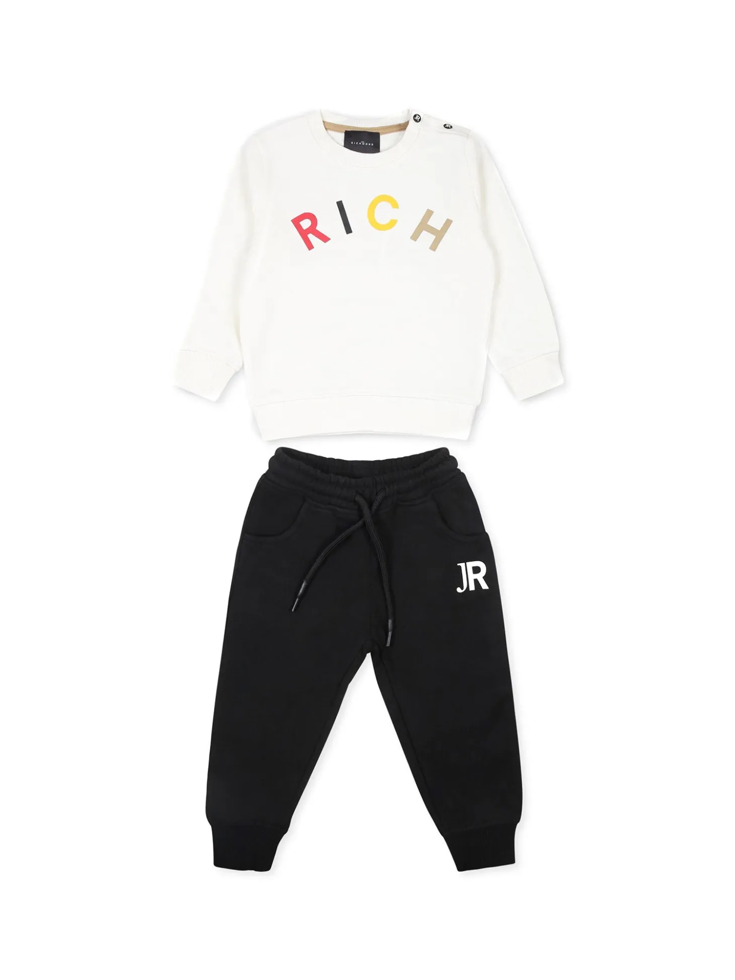 Completo due pezzi (felpa + pantalone Balur panna/nero