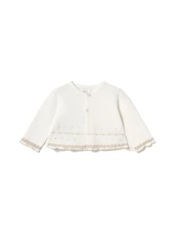 Completo giacca, blusa e shorts panna