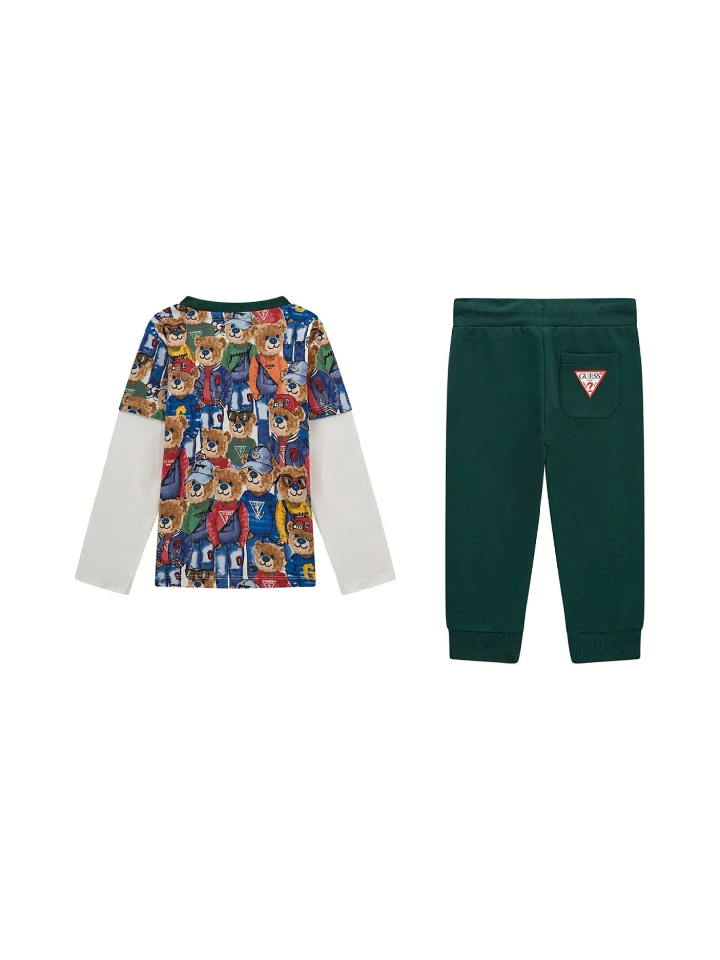Completo t-shirt maniche lunghe e pantalone fantasia