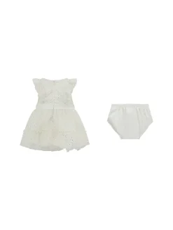 Compoleto 2 pz neonata abito cerimonia fantasia micropois e panties bi