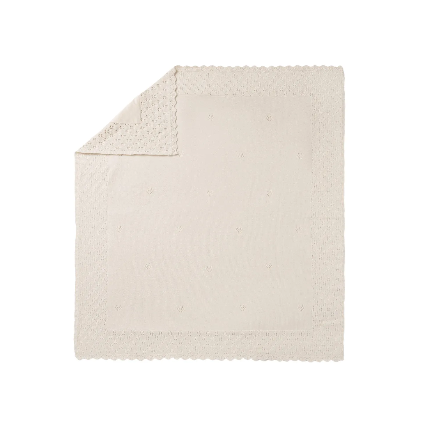 Copertina in maglia con pellicciotto interno panna