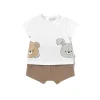 Cpmpleto t-shirt e shorts teddy muffin