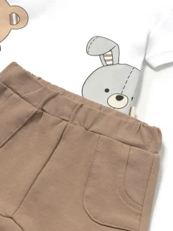 Cpmpleto t-shirt e shorts teddy muffin
