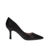 Decolleté in pelle tacco 80 nero