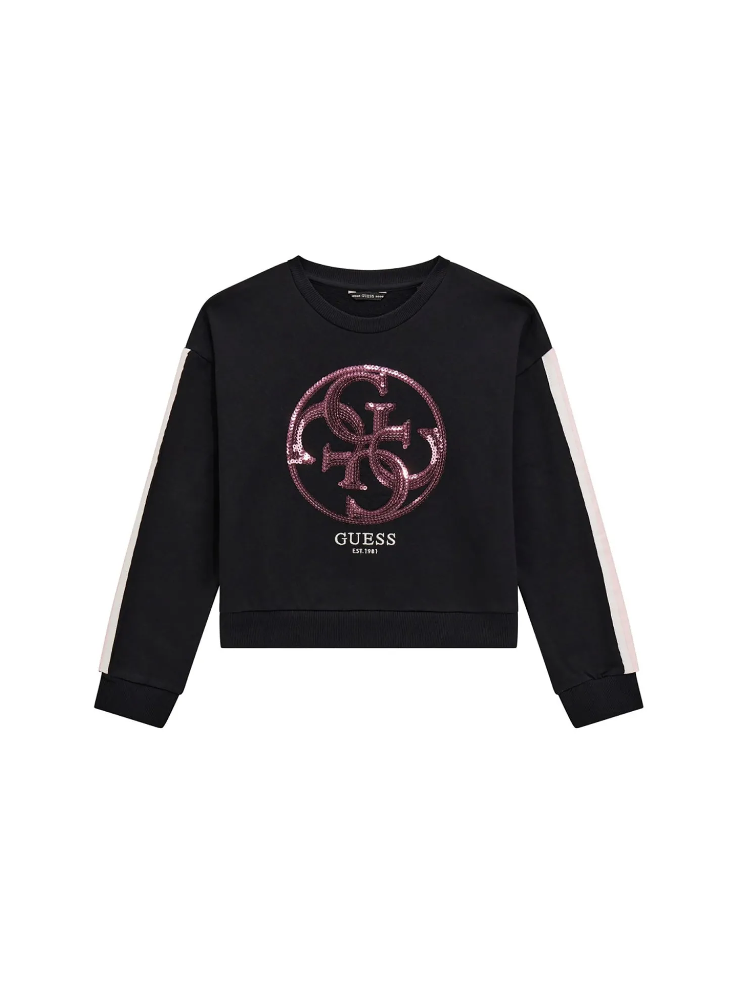Felpa active con logo in paillettes nero