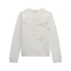 Felpa active logo strass bianco