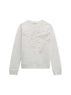 Felpa active logo strass bianco