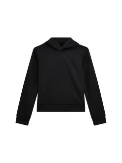 Felpa con cappuccio active logo nero