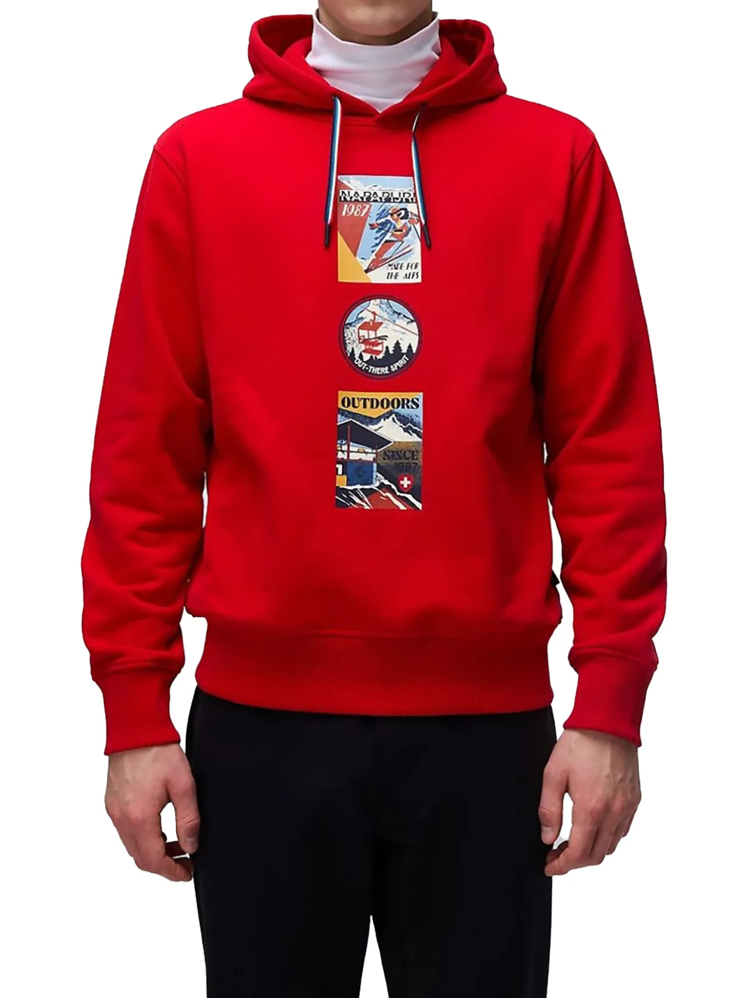 Felpa con cappuccio b-portaleth rosso