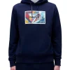 Felpa con cappuccio b-portaleth blu