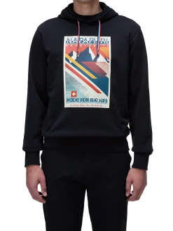 Felpa con cappuccio b-portaleth nero