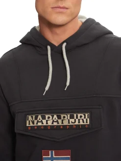 Felpa con cappuccio burgee wint 3 nero