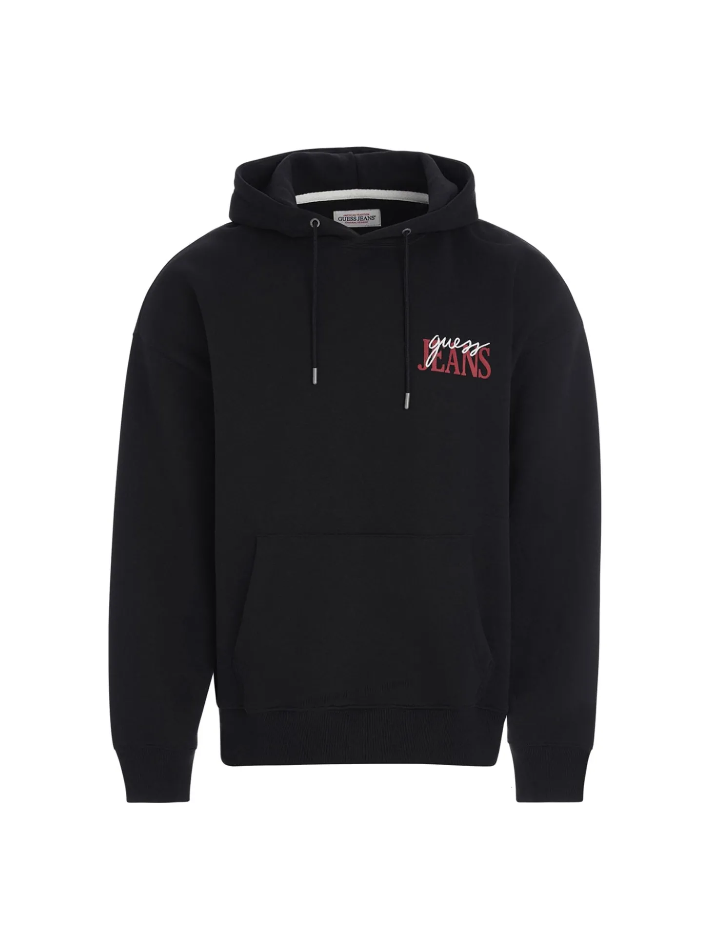 Felpa con cappuccio con logo ricamato nero