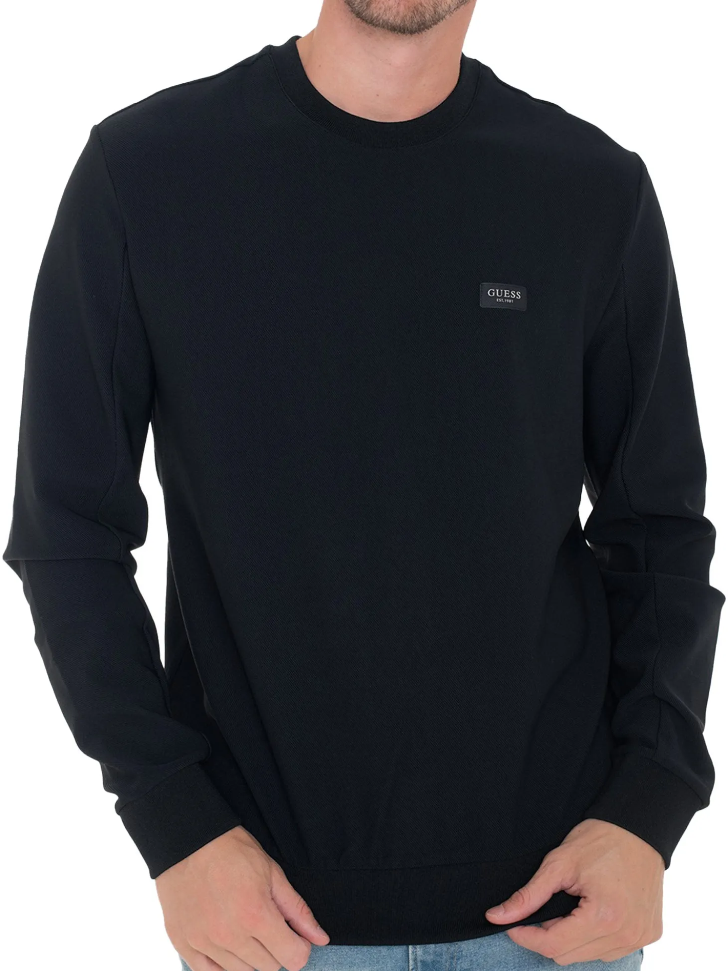 Felpa con cappuccio e chiusura zip nero