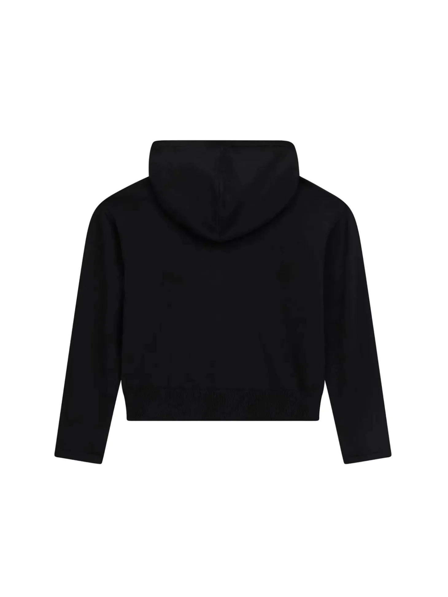 Felpa con cappuccio e ricamo logo nero